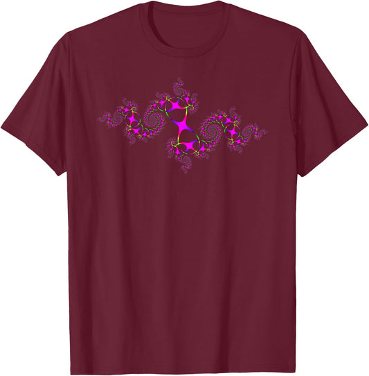 Fractimage! Mathematics as Art - Mandelbrot Fractal Art T-Shirt - T-Shirt | Maroon