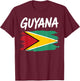 Guyana Flag Outfit Idea & Guyanese Themed T-Shirt - T-Shirt | Maroon