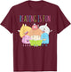 Reading Teacher Reading is Fun Monster Book Lover Fun Kids T-Shirt - T-Shirt | Maroon