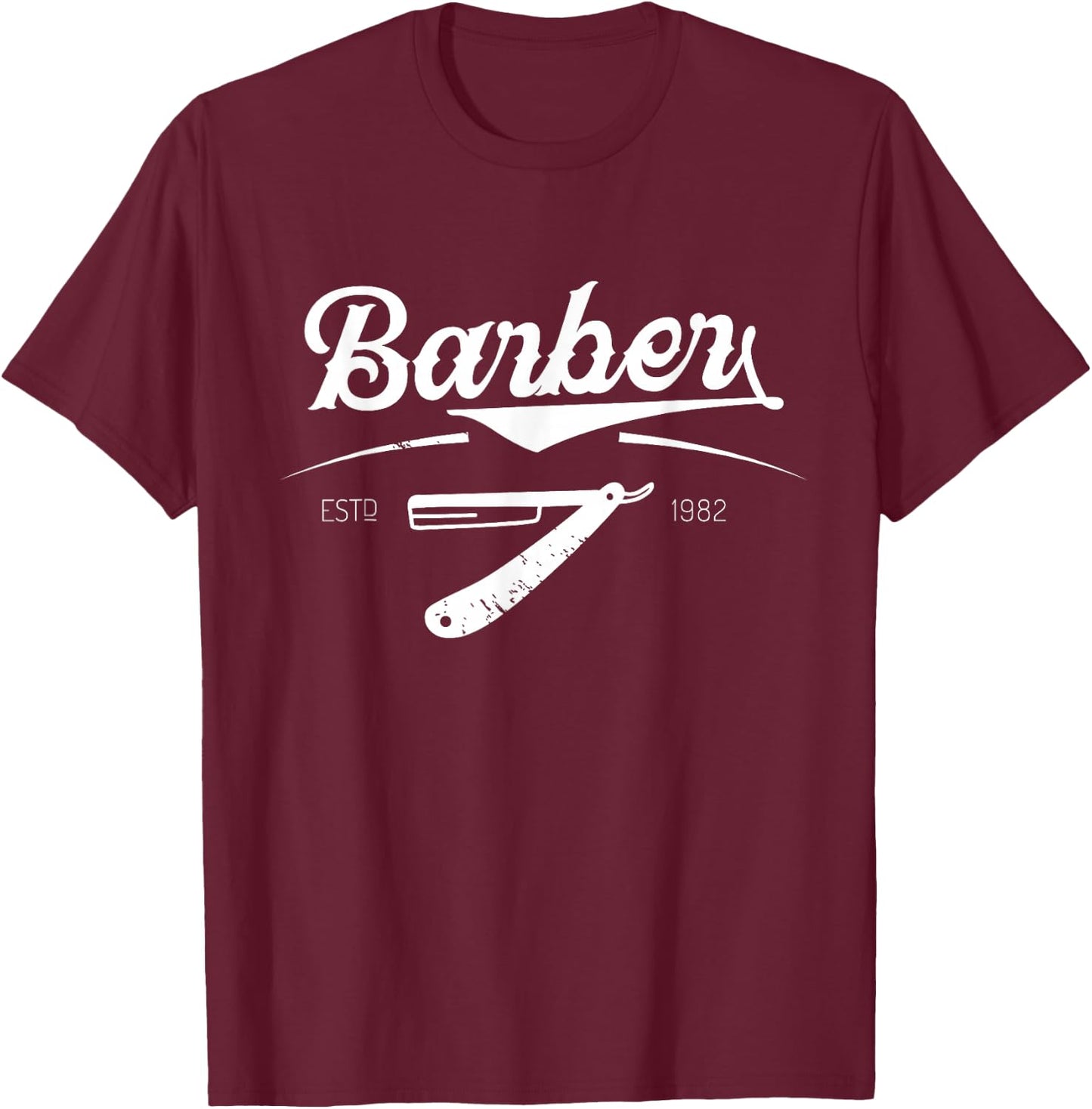 Barber barber shop barber profession T-Shirt - T-Shirt | Maroon