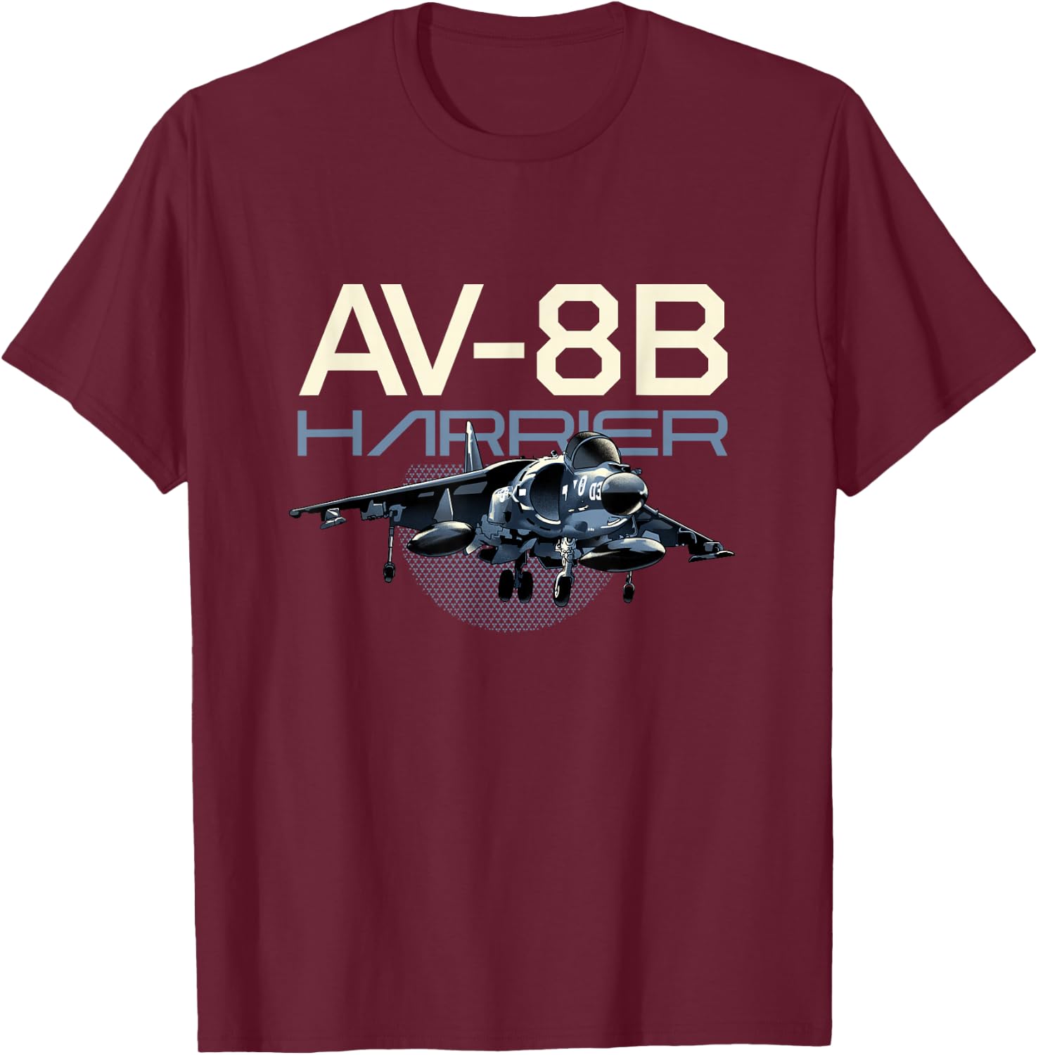 Harrier Jump Jet Military Fighter Aircraft T-Shirt - T-Shirt | Maroon