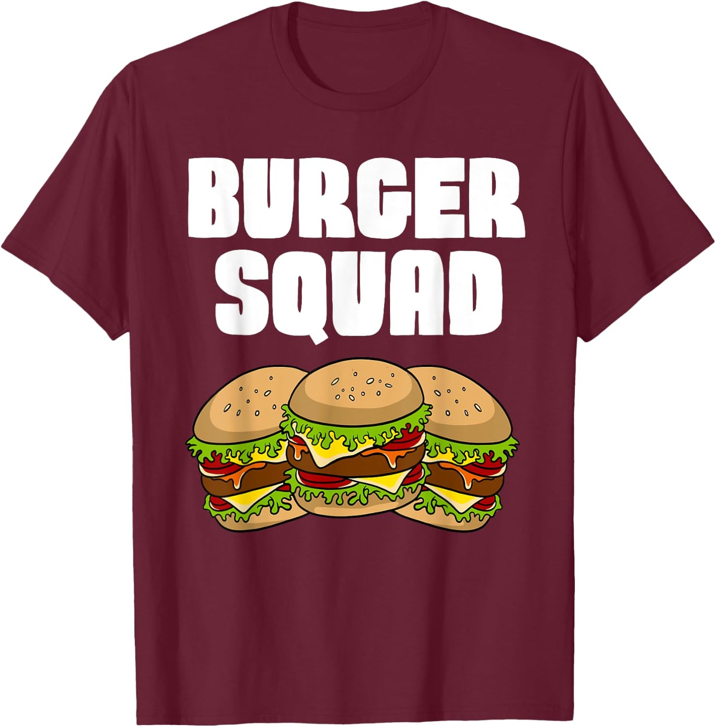 Funny Burger Art Women Hamburger Cheeseburger Lover T-Shirt - T-Shirt | Maroon
