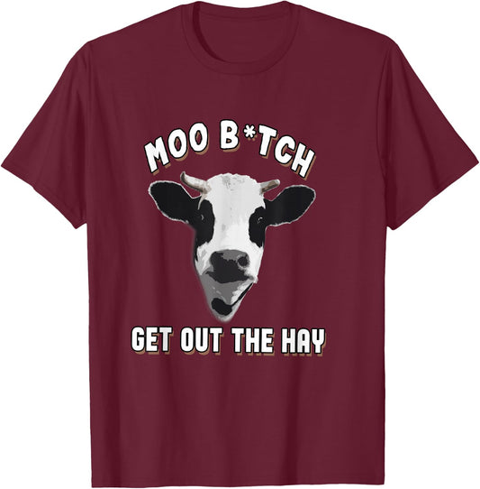 Cow Funny Animal Love Cows Farm Farmer Perfect Moo Gift T-Shirt - T-Shirt | Maroon