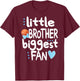 Little Brother Biggest Fan Basketball Brother T-Shirt - T-Shirt | Maroon