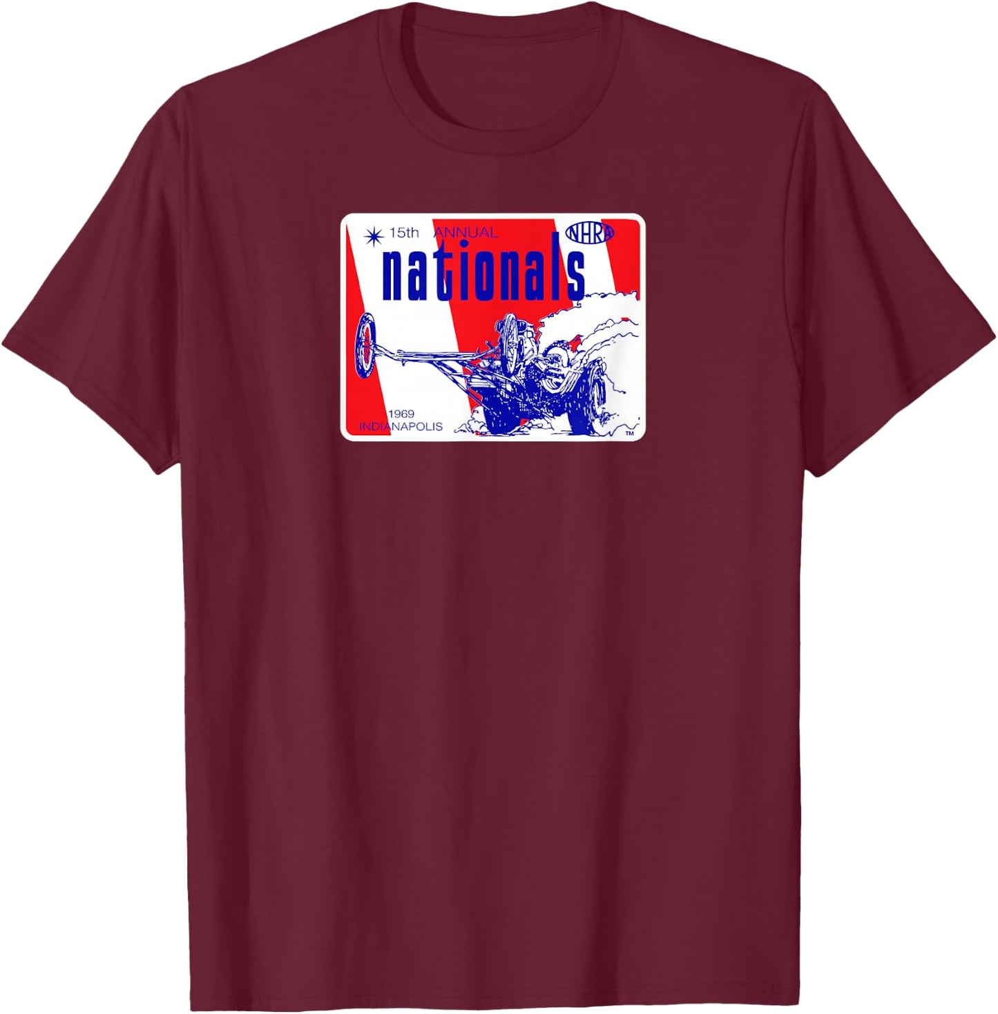 NHRA 1969 Nationals T-Shirt - T-Shirt | Maroon