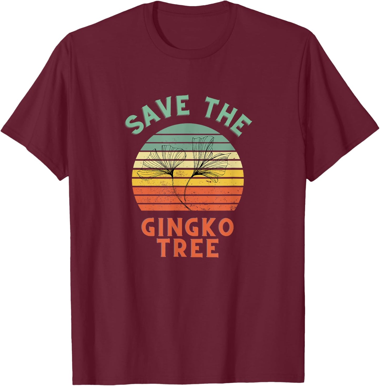 Save the Ginko tree live art seeds Men Women Kids T-Shirt - T-Shirt | Maroon