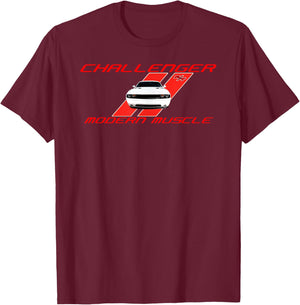 Dodge Challenger RT Modern Muscle T-Shirt - T-Shirt | Maroon