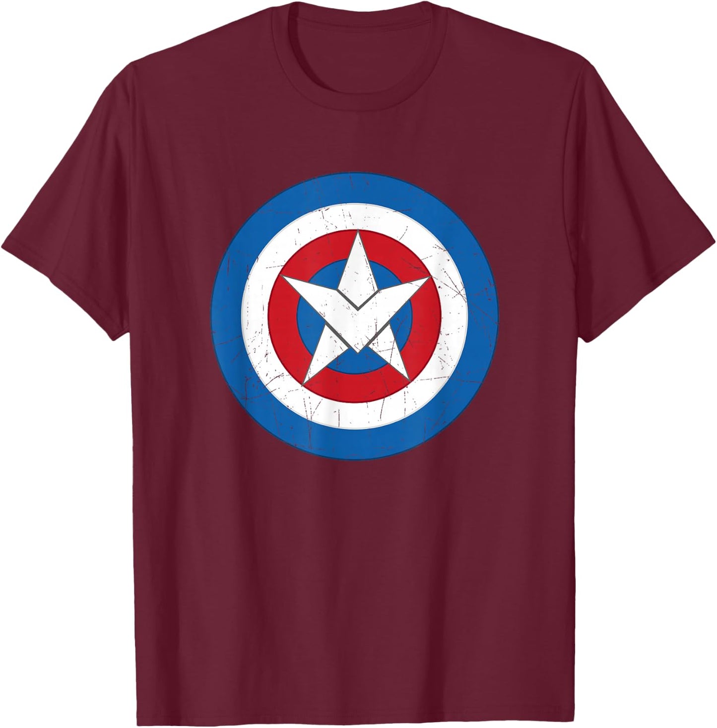 Marvel Captain America Symbol of Truth Sam Wilson Shield T-Shirt - T-Shirt | Maroon