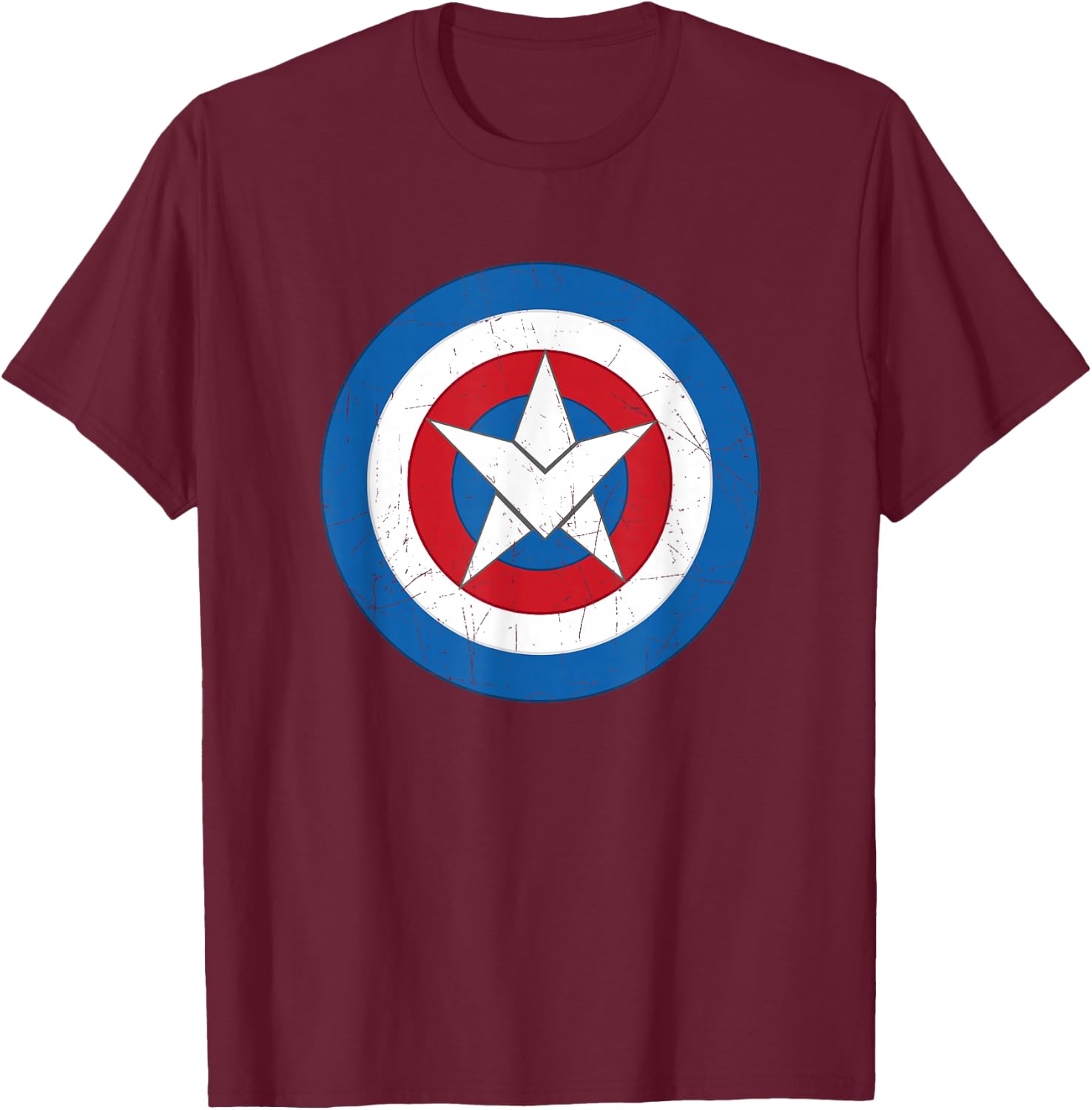 Marvel Captain America Symbol of Truth Sam Wilson Shield T-Shirt - T-Shirt | Maroon
