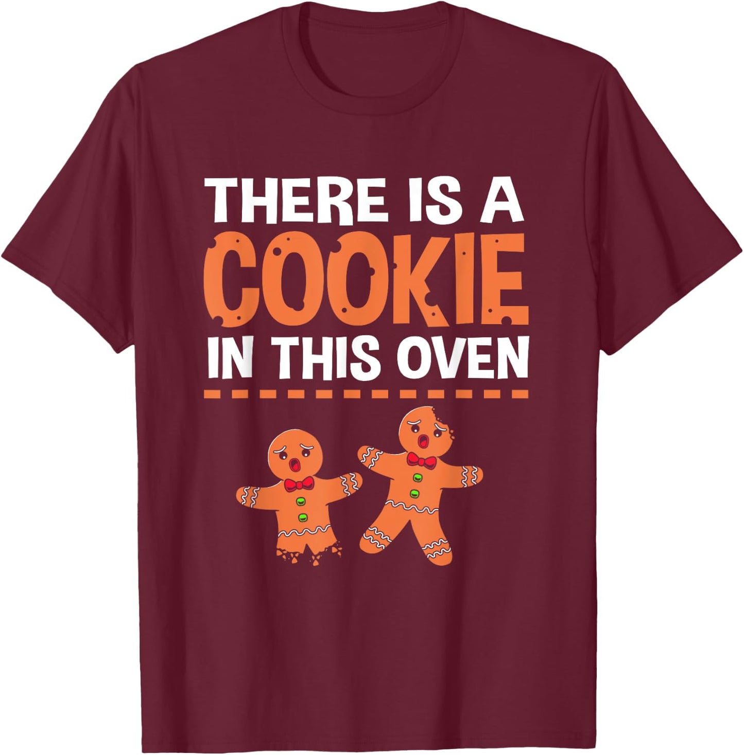 Christmas Gingerbread Gender Reveal For Mom T-Shirt - T-Shirt | Maroon