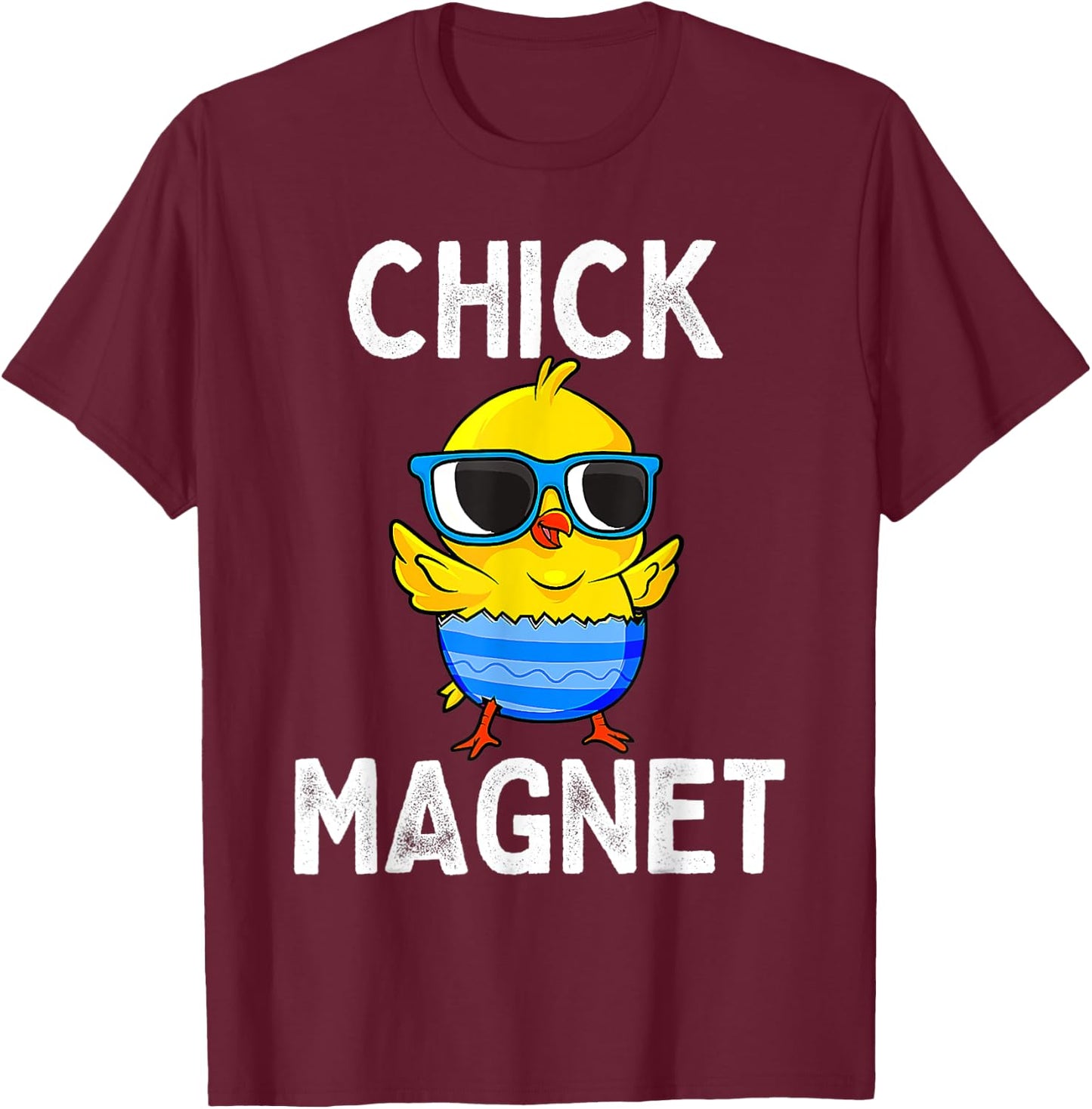 Chick Magnet Funny Easter Cute Baby Chicken Lover Kids Boys T-Shirt - T-Shirt | Maroon