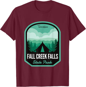 Fall Creek Falls State Park TN Camping T-Shirt - T-Shirt | Maroon