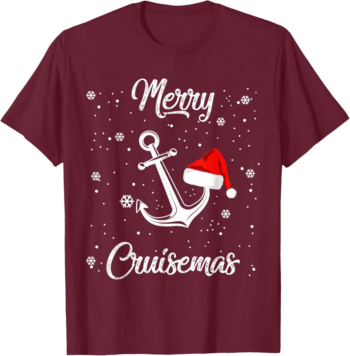 Merry Cruisemas Ugly Christmas Sweater Xmas Gifts Girls Boys T-Shirt - T-Shirt | Maroon