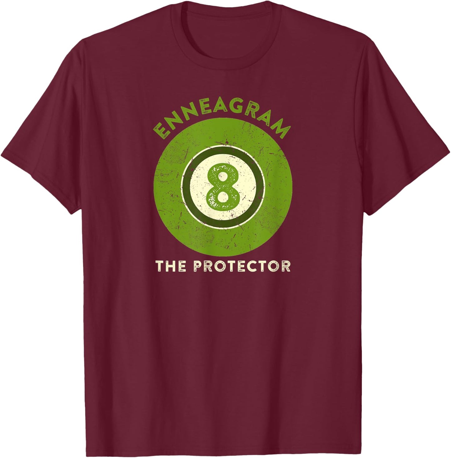 Enneagram Type 8 The Protector Personality Type T-Shirt - T-Shirt | Maroon