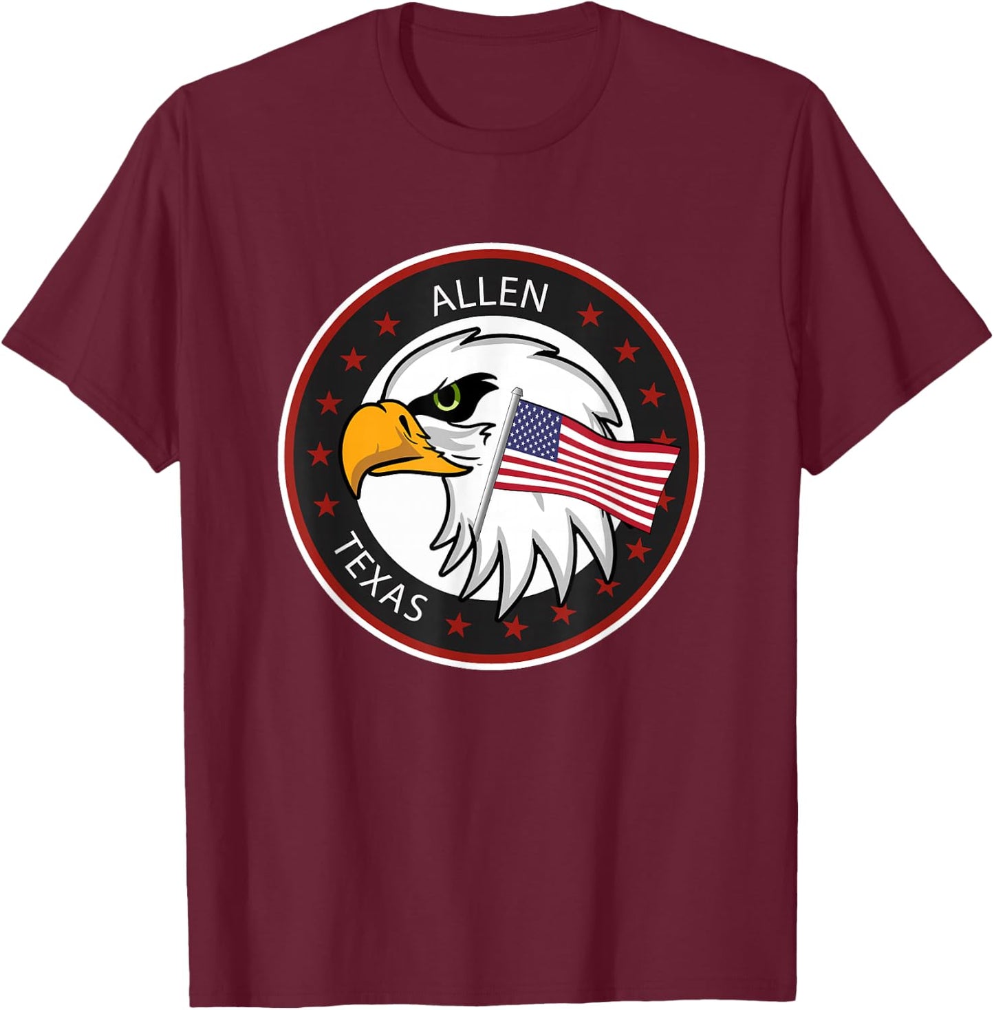 Allen TX Texas T-Shirt - T-Shirt | Maroon