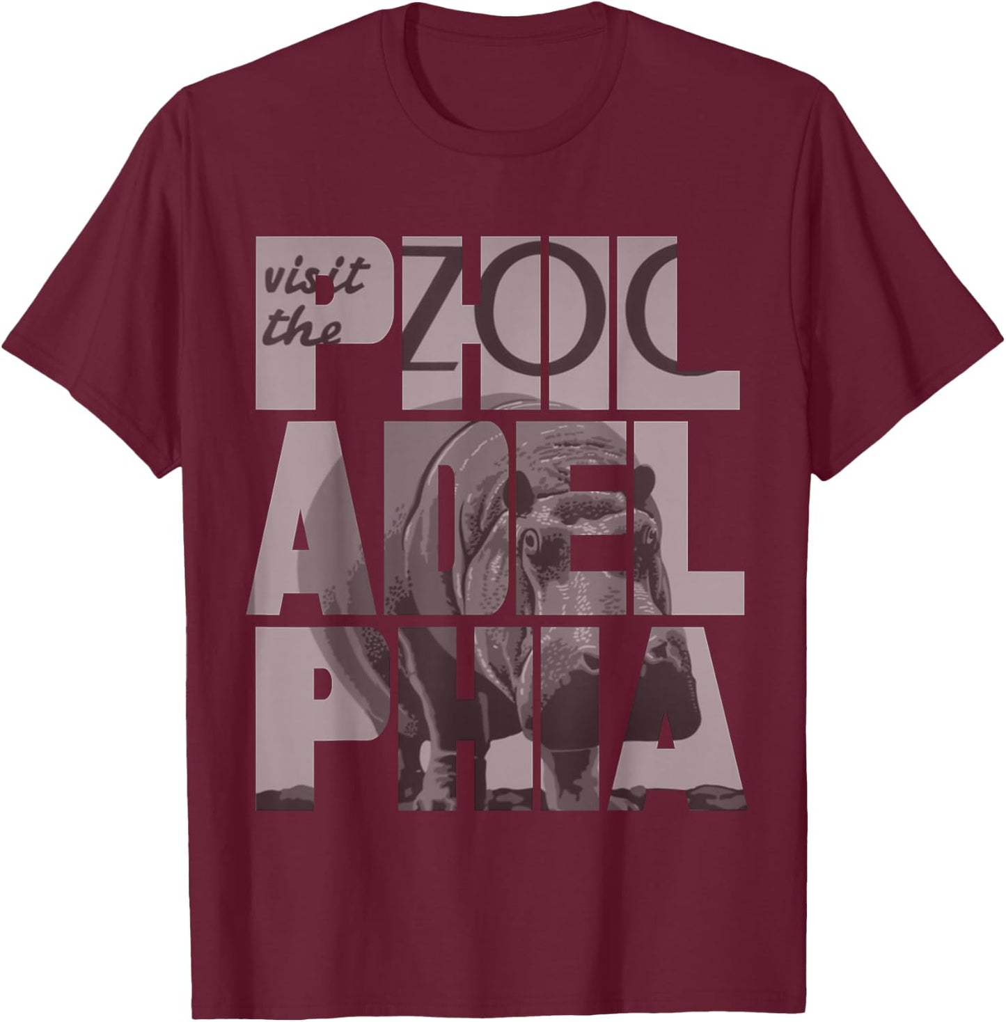 Philadelphia Pennsylvania Zoo T-Shirt - T-Shirt | Maroon