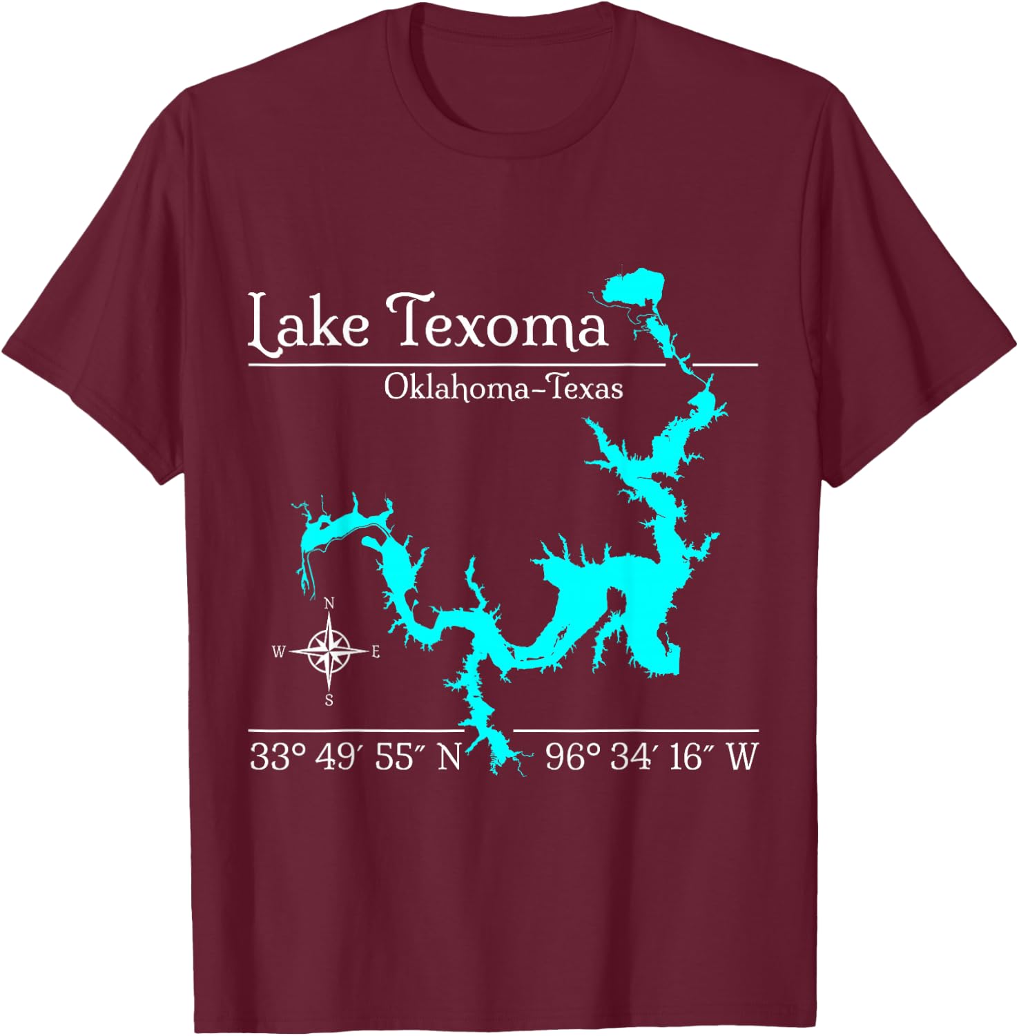 Texoma, Oklahoma - Texas T-Shirt - T-Shirt | Maroon