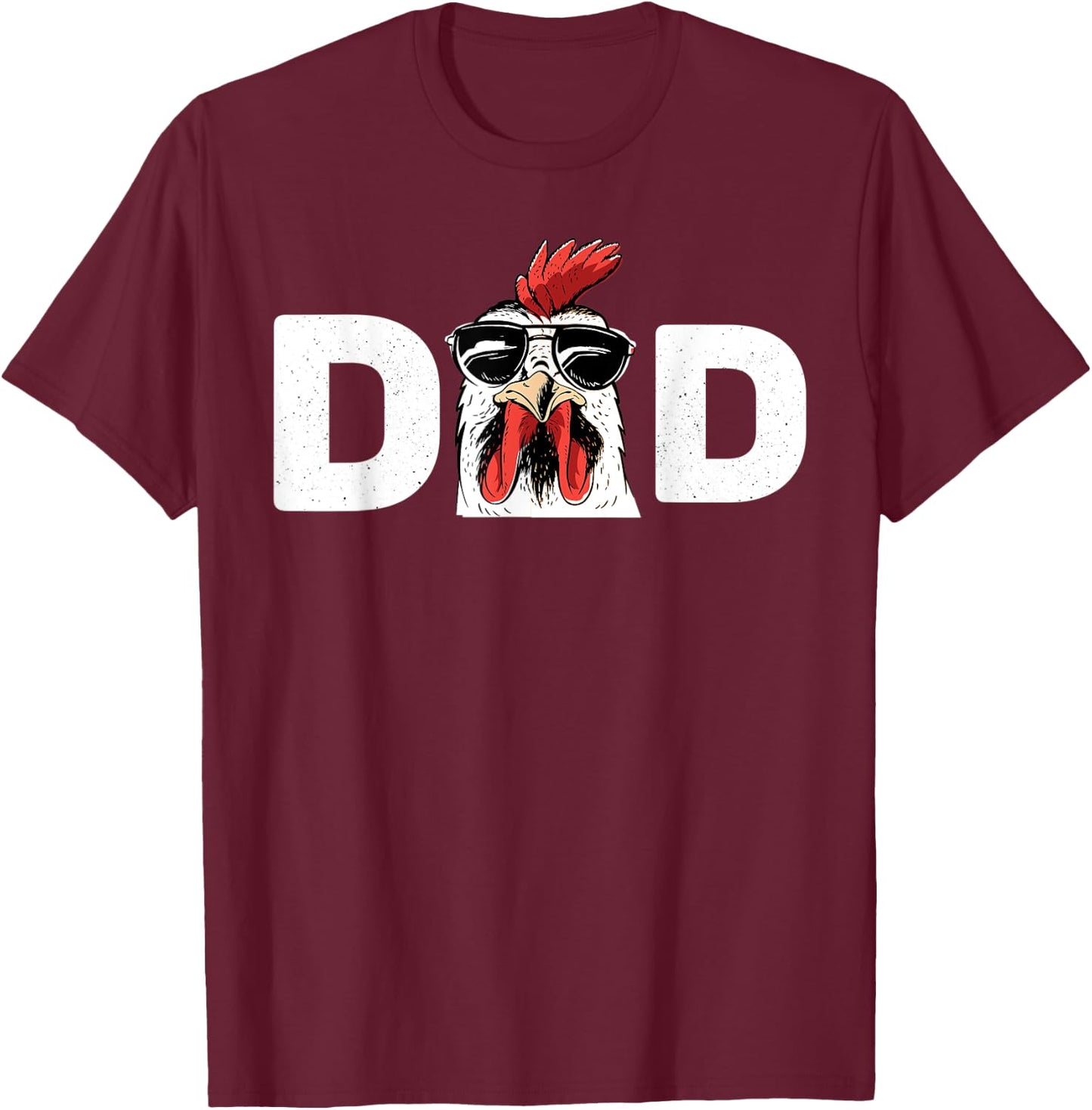 Chicken Daddy Chicken Dad Farmer Poultry Farmer T-Shirt - T-Shirt | Maroon