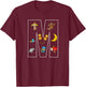 Alphabet Letter M Phonics Objects That Start With M Shirt T-Shirt - T-Shirt | Maroon