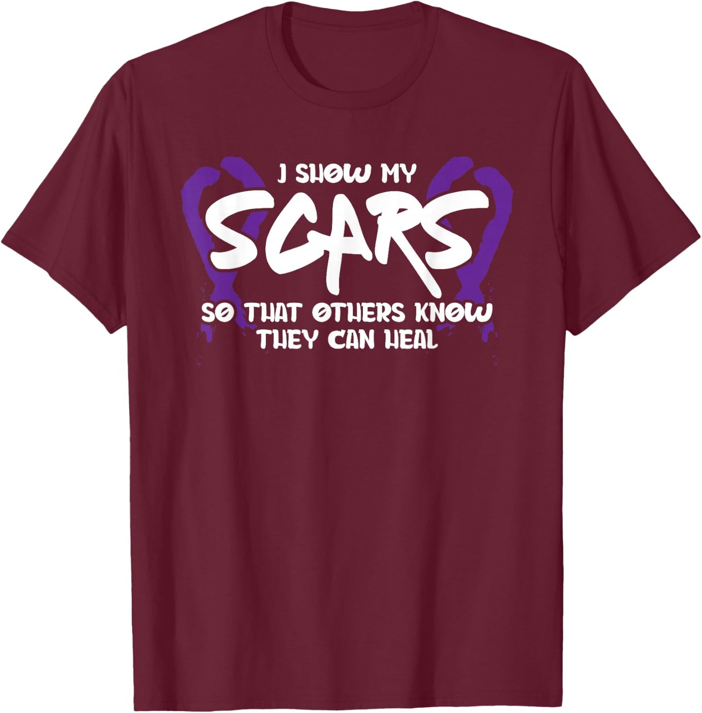 Domestic Violence Awareness Quote For Survivor T-Shirt - T-Shirt | Maroon
