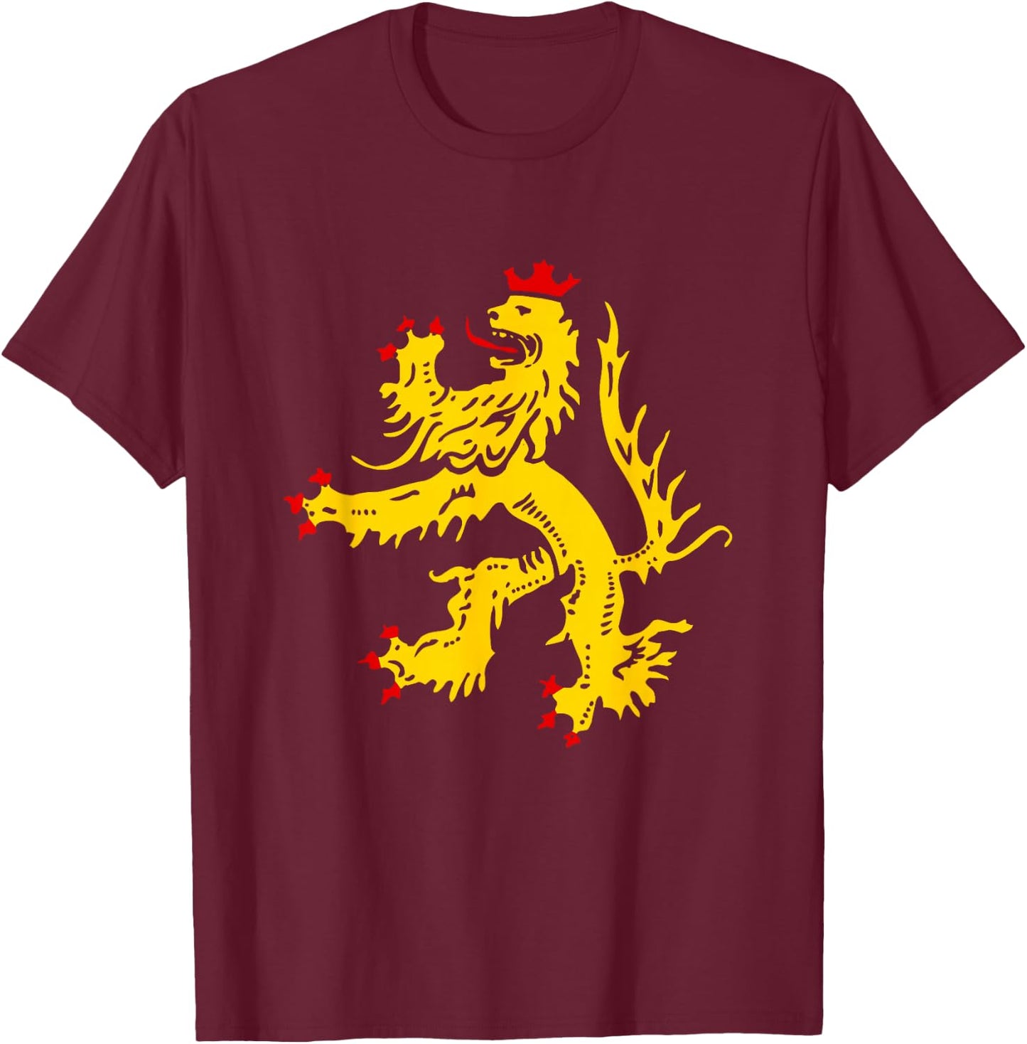 Golden Lion of Bavaria Bavarian Coat of Arms Insignia T-Shirt - T-Shirt | Maroon