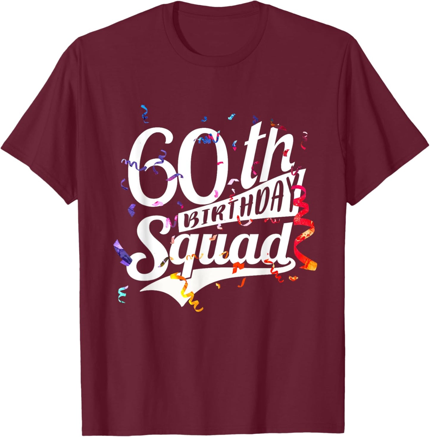 Funny 60th Birthday Gifts Women 1961 Squad T-Shirt - T-Shirt | Maroon