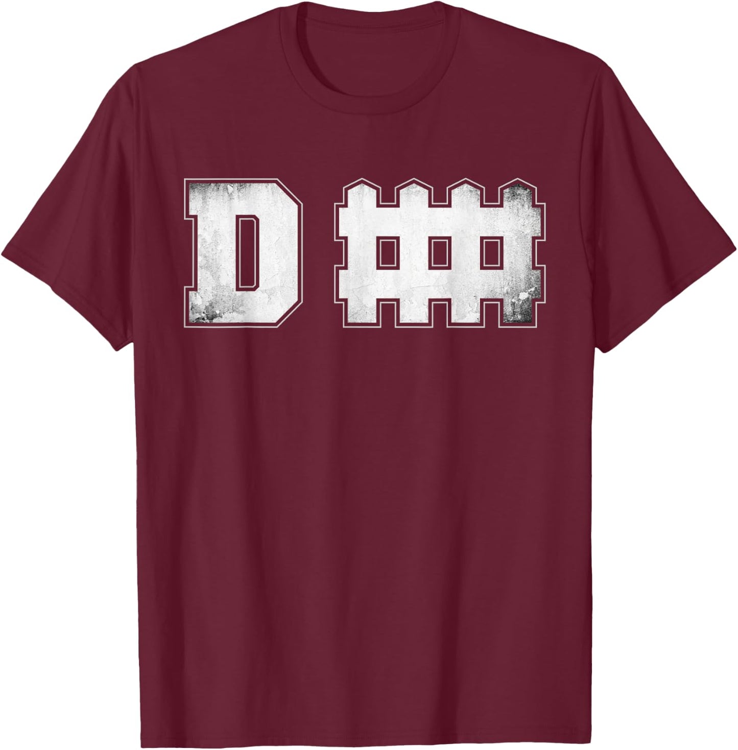 D fence Funny Defense Football T-Shirt - T-Shirt | Maroon