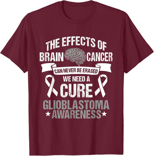 Glioblastoma Multiforme GBM Survivor Astrocytoma Brain Tumor T-Shirt - T-Shirt | Maroon
