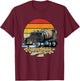 Keep On Mixin' Concrete Cement Mixer Truck Retro Cartoon Art T-Shirt - T-Shirt | Maroon