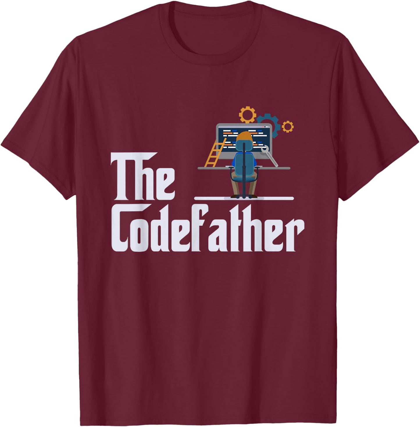 Programmer Dad Nerdy Computer Geeky Father Database Papa T-Shirt - T-Shirt | Maroon