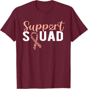 Uterine Cancer Support Squad T-Shirt - T-Shirt | Maroon