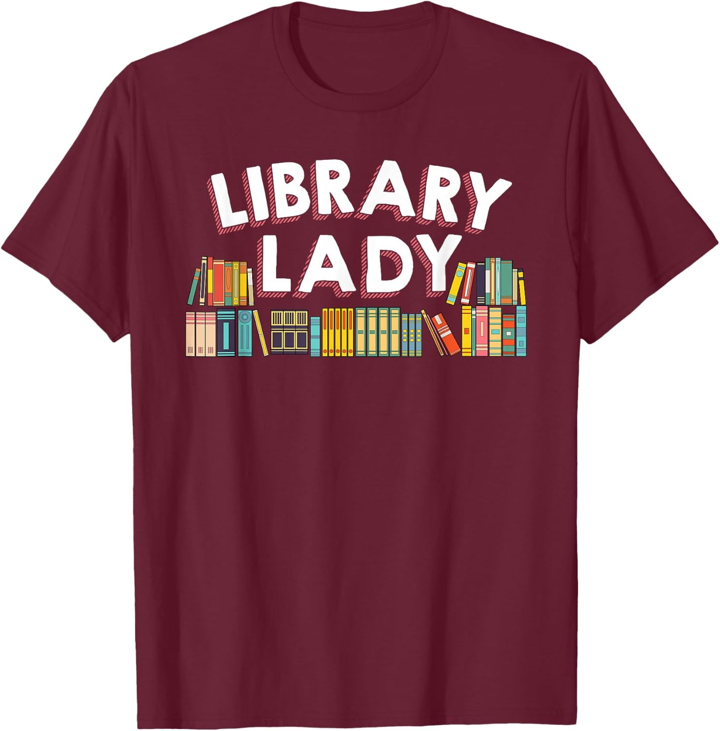 Cool Librarian Themed Art Library Worker Assistant T-Shirt - T-Shirt | Maroon