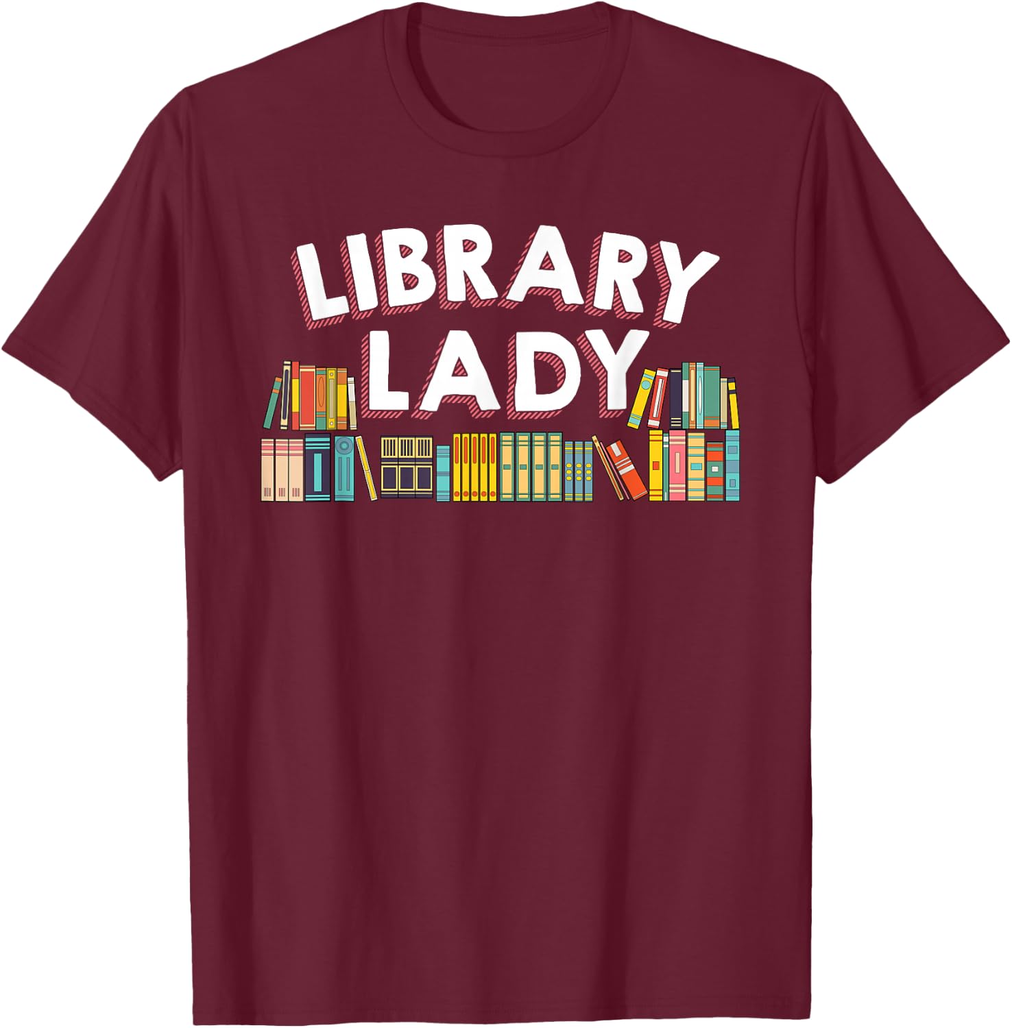 Cool Librarian Themed Art Library Worker Assistant T-Shirt - T-Shirt | Maroon