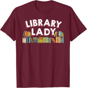 Cool Librarian Themed Art Library Worker Assistant T-Shirt - T-Shirt | Maroon
