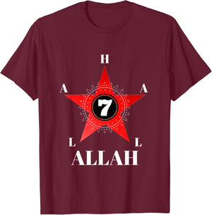 Gods and Earths - Occult Science Allah 7 T-Shirt - T-Shirt | Maroon