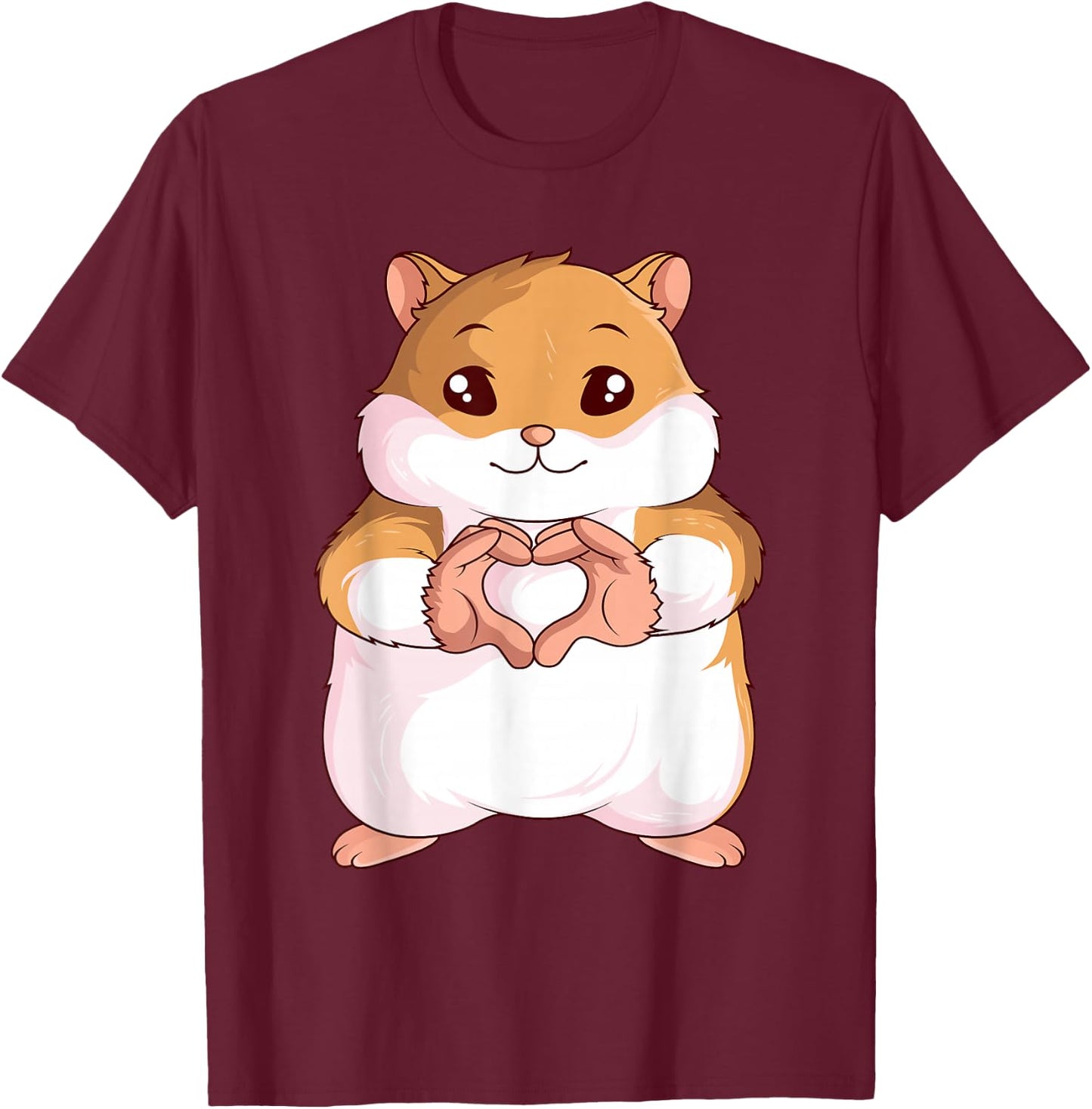 Hamster Lovers Girls Ladies T-Shirt - T-Shirt | Maroon