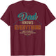 Dad knows everything vintage for father's day T-Shirt - T-Shirt | Maroon
