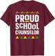 Proud School Counselor Africa Pride Black History Month T-Shirt - T-Shirt | Maroon