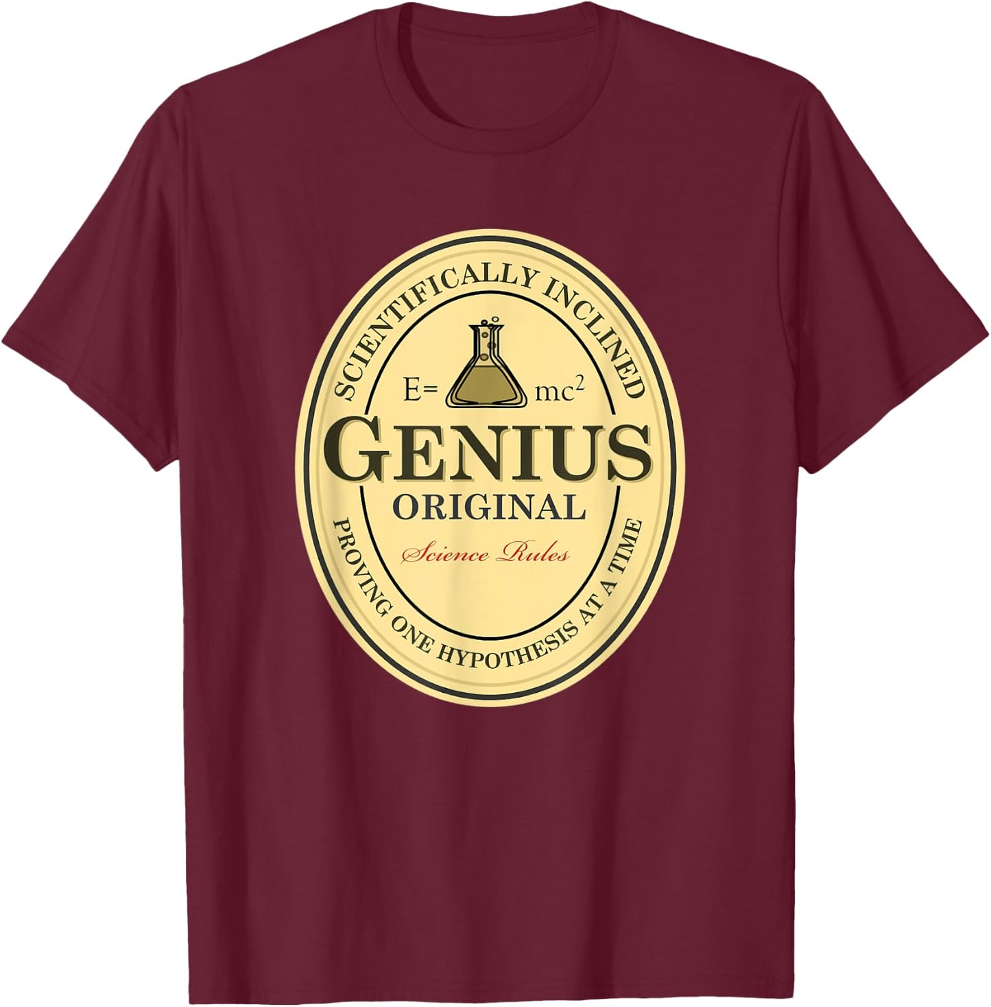Funny Math Genius Beer Driinker Nerdy Saint Patricks Pi Day T-Shirt - T-Shirt | Maroon