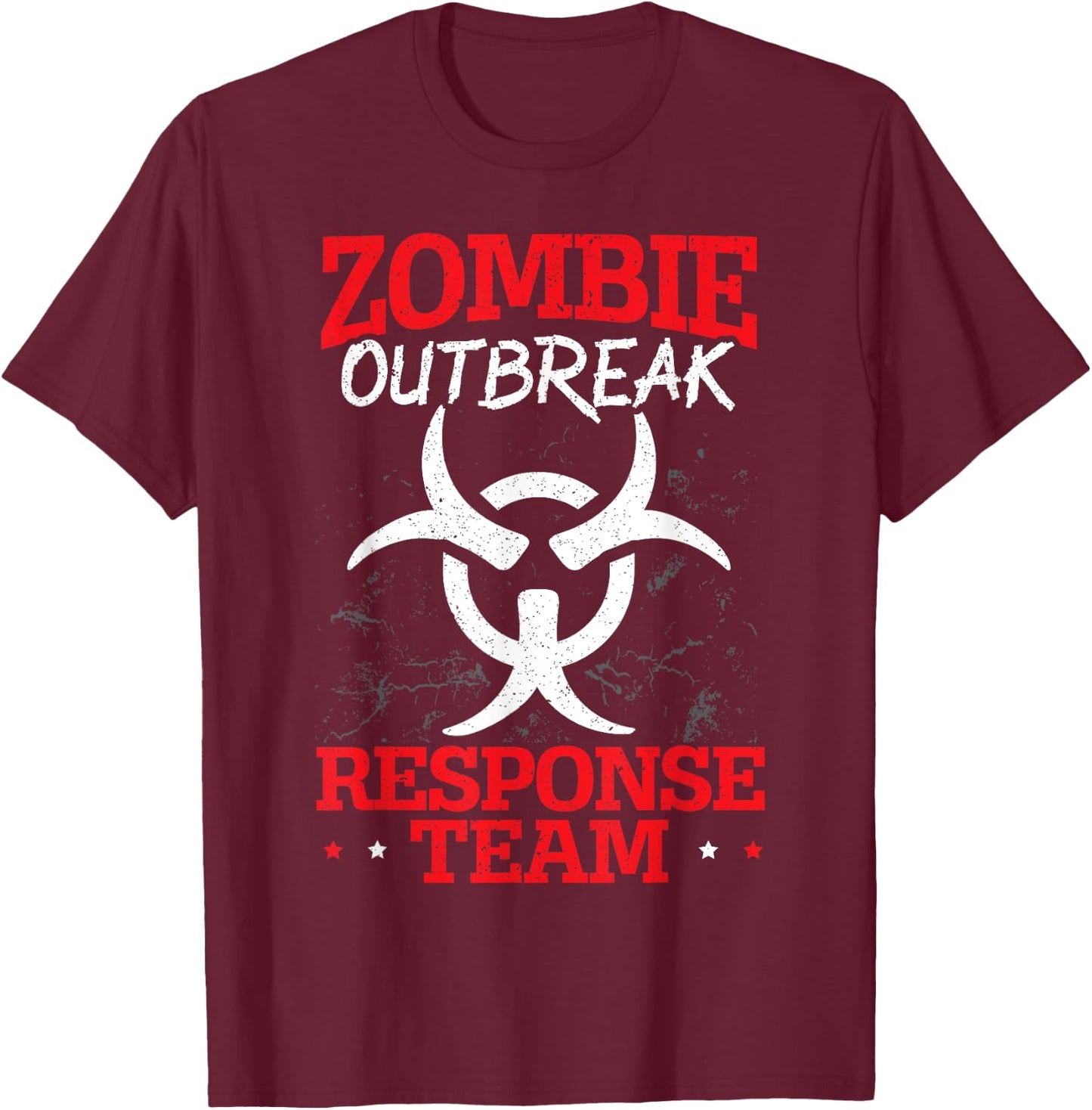 Zombie Outbreak Response Team Halloween Trick Or Treat T-Shirt - T-Shirt | Maroon