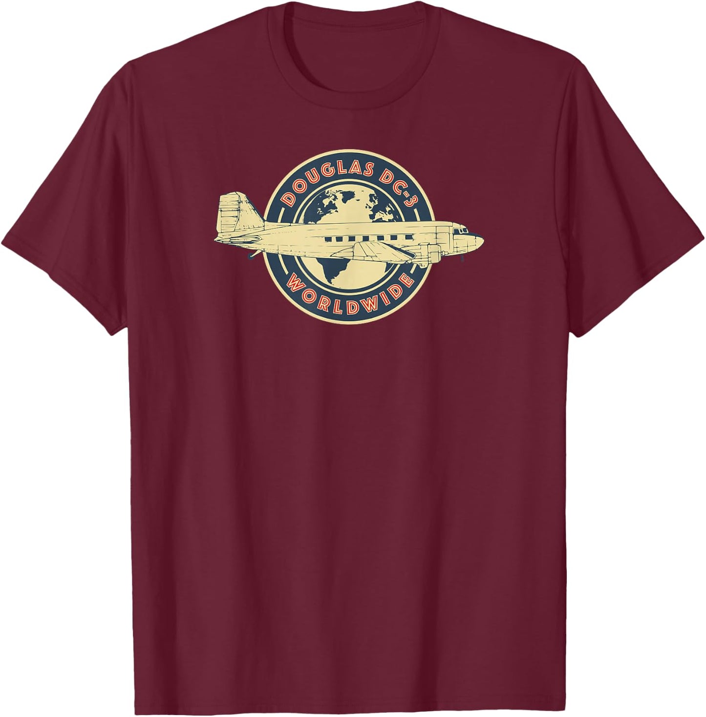 Douglas DC-3 T-Shirt - T-Shirt | Maroon