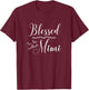 Blessed To Be Called Mimi Grandma Mother's Day Christmas T-Shirt - T-Shirt | Maroon