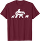 Vintage Grandpa Bear 3 Cubs T-Shirt - T-Shirt | Maroon