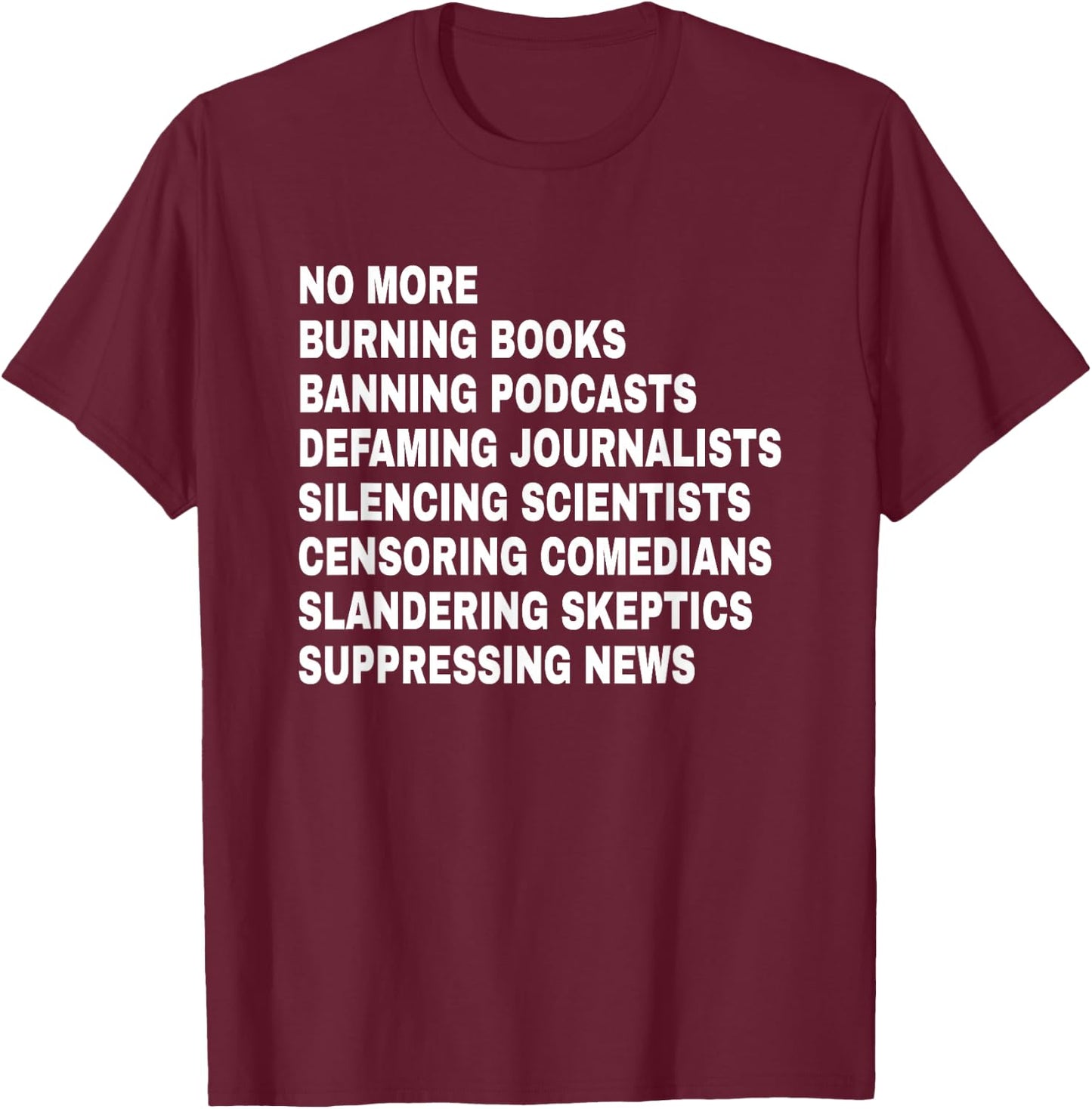 Free Speech Anti Censorship First Amendment T-Shirt - T-Shirt | Maroon