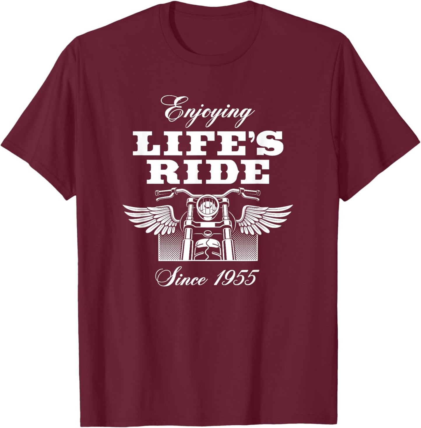 70 Year Old Motorcyclist 70th Birthday Motorcycle T-Shirt - T-Shirt | Maroon