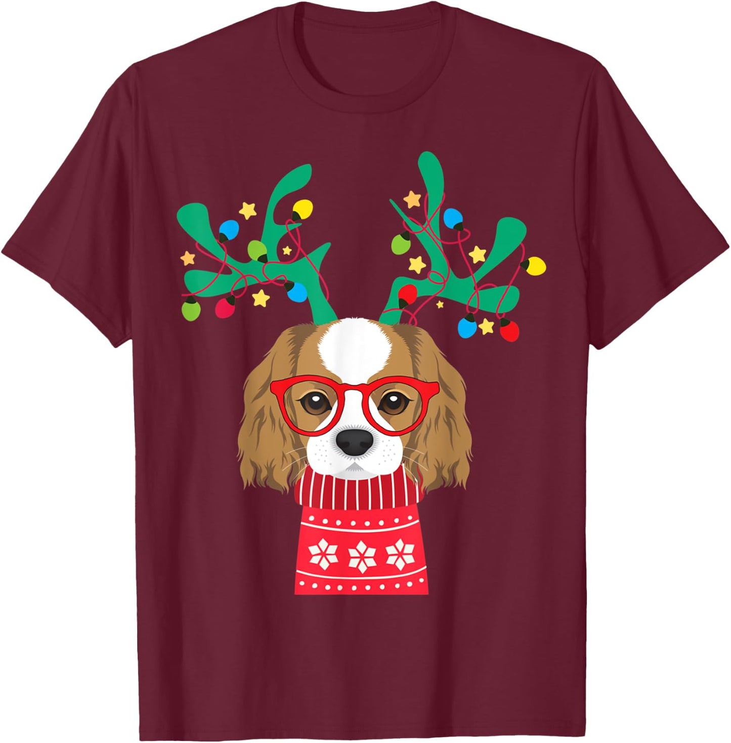 Crazy Cat Flash ForEssential quotes 114 Cavalier King Charles Spaniel Funny Holiday Xmas Christmas T-Shirt - T-Shirt | Maroon