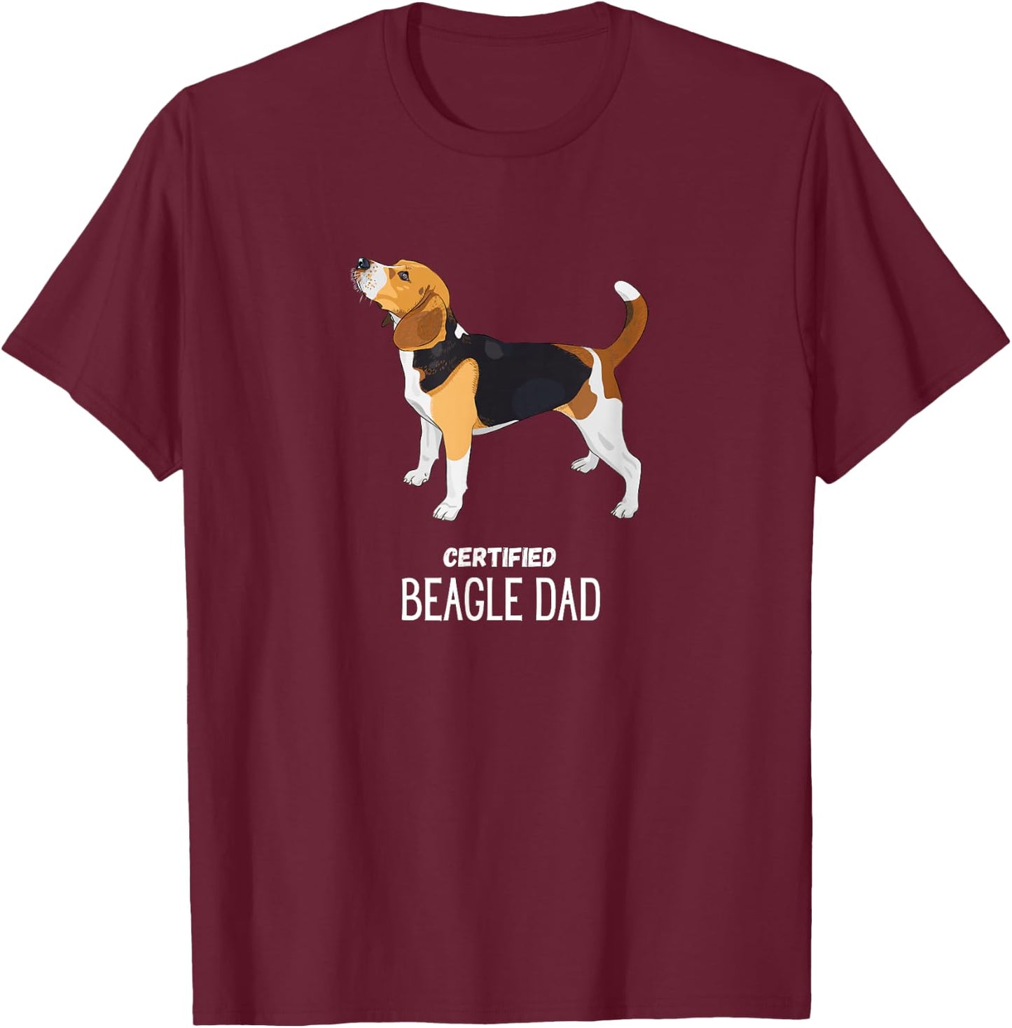 Certified beagle dad T-Shirt - T-Shirt | Maroon