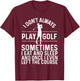 Best Golf Men Women Father's Day Grandpa Presents Golfer Funny Golfing Lovers Accessories ,Black,Small T-Shirt - T-Shirt | Maroon