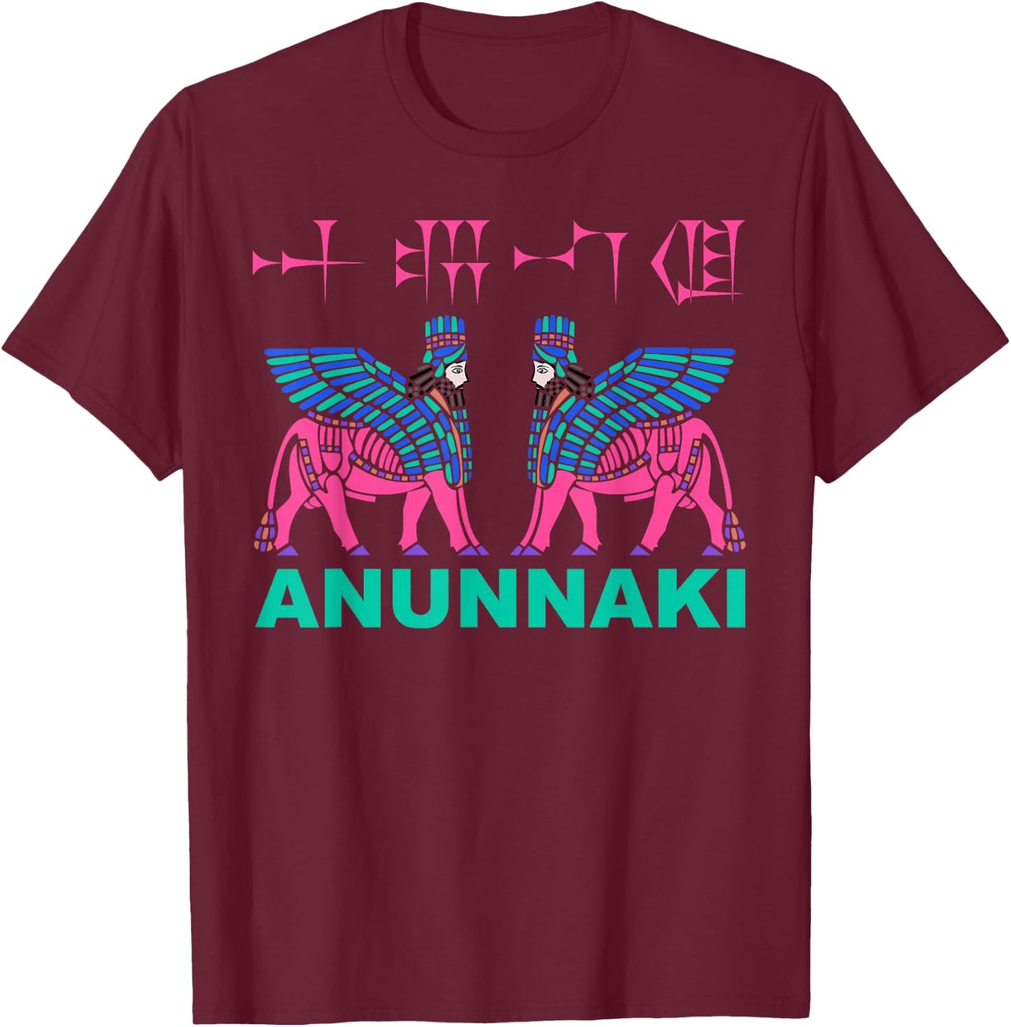 Anunnaki, Those Who From Heaven Came To Earth, Planet Nibiru T-Shirt - T-Shirt | Maroon