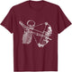 Cool Skeleton With Bow Skull Archery Hunting Gift T-Shirt - T-Shirt | Maroon